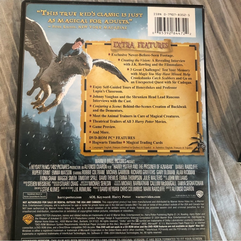 HARRY POTTER #3 Prisoner of Azkaban paperback book & DVD - Picture 2 of 11